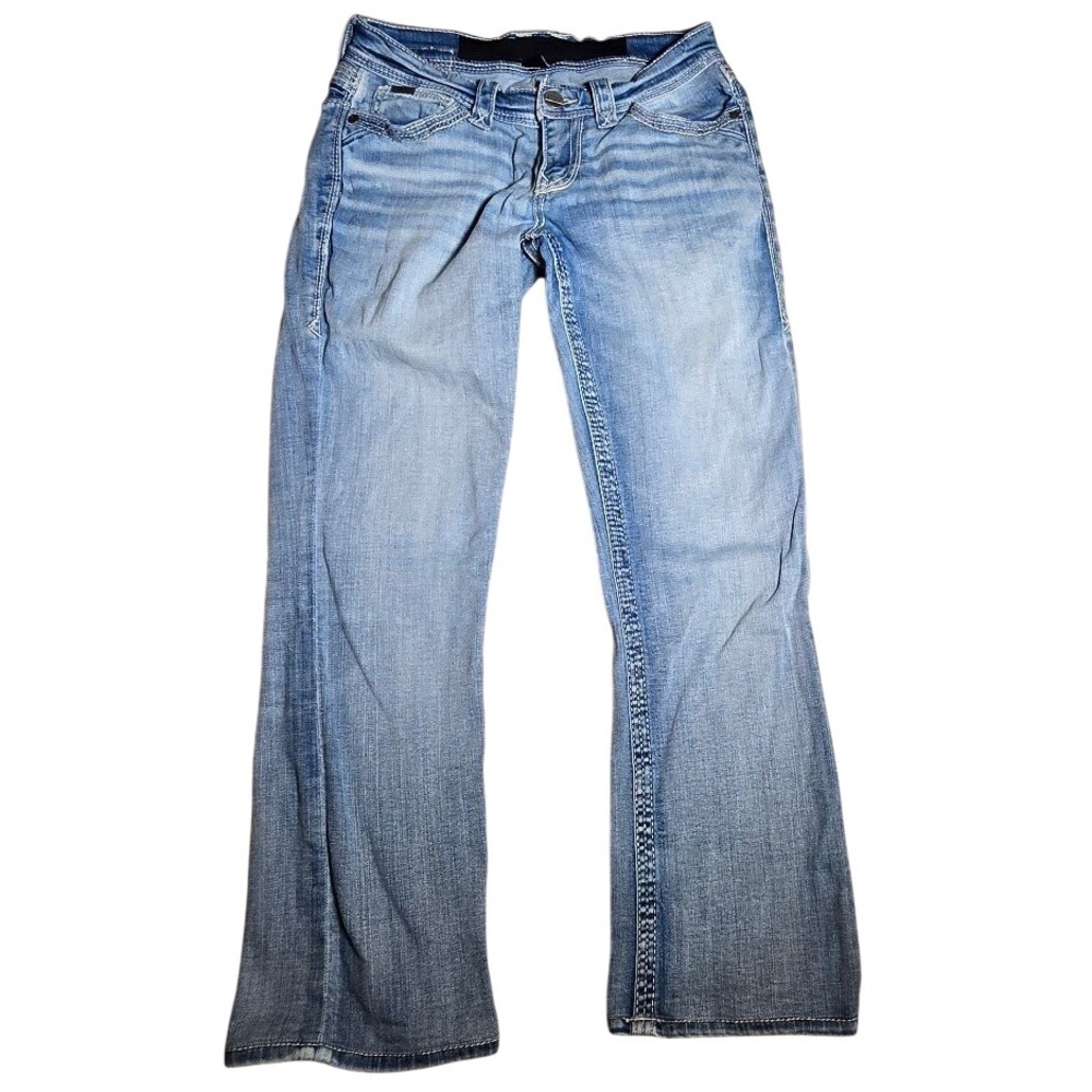Buckle Black Fit No. 3 Mens Bootcut Light Wash Denim Jeans 30x30  1365